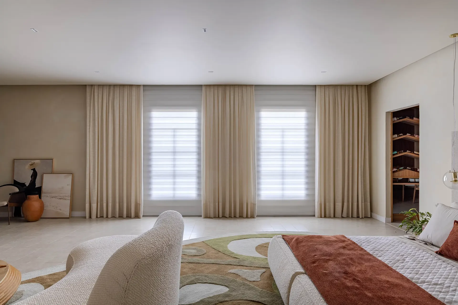 Cortina Hunter Douglas em ambiente residencial